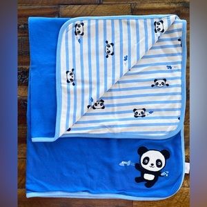 Gymboree Hard to Find NWT Happy Panda Reversible Blanket